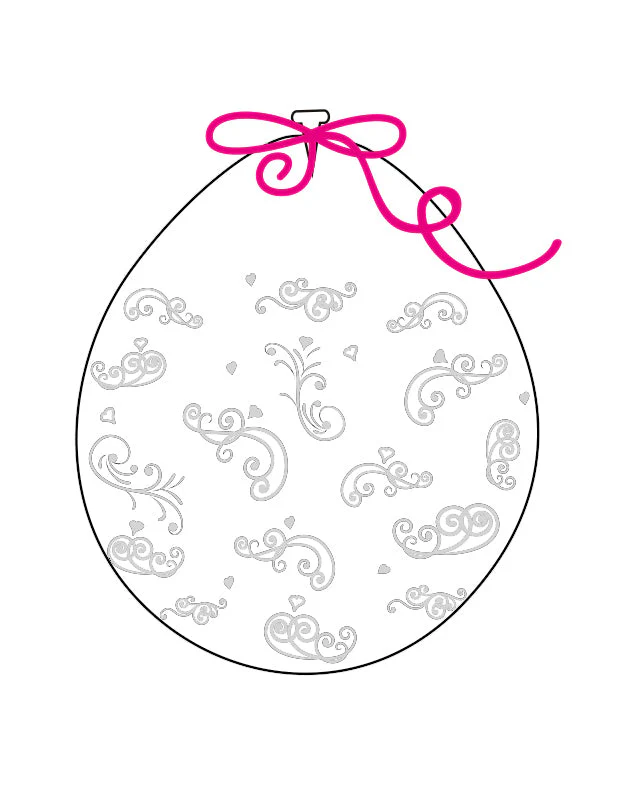 18" Stuffing Printed Latex Balloons (25 Per Bag) Decomex Clear SWIRLS with WHITE INK
