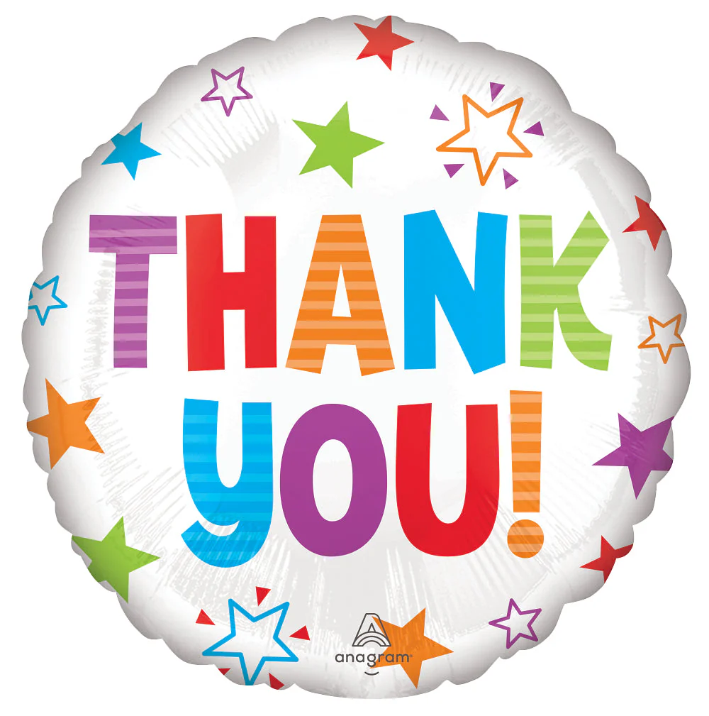 18" Thank You Foil Balloon