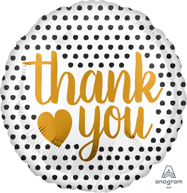 18" Thank You Modern Dots Foil Balloon