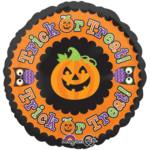 18" Trick or Treat Pumpkin Balloon