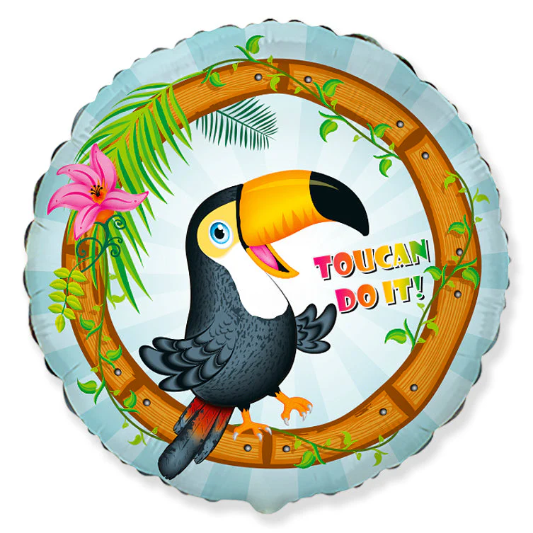18" You Can Do It Toucan Foil Balloon