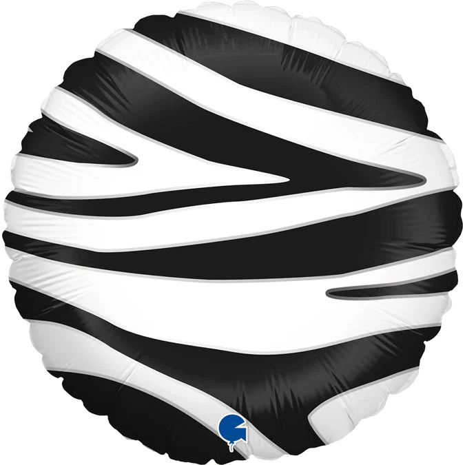 18" Zebra Striped Foil Balloon