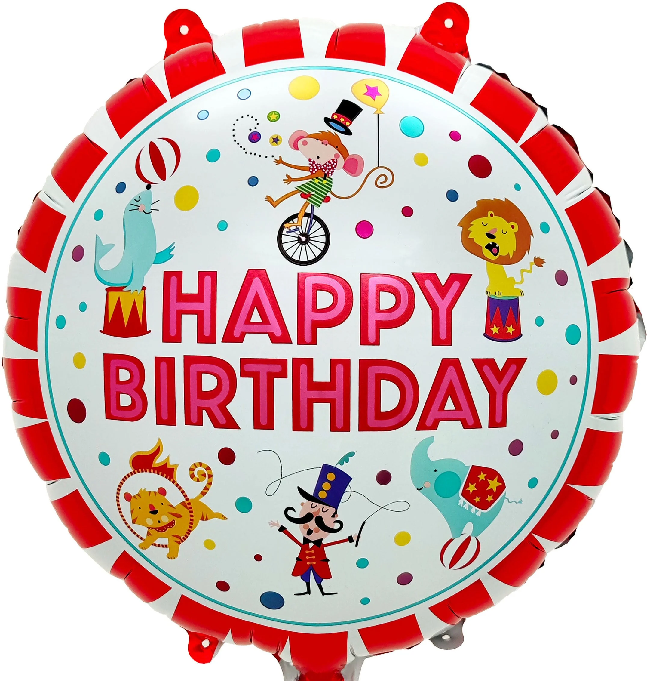 18" Happy Birthday Animal Circus Foil Balloon