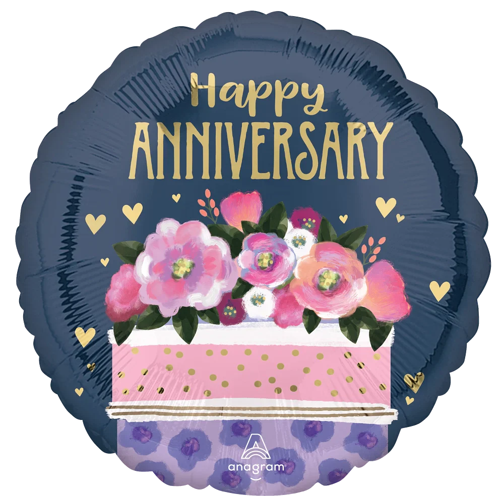 18" Anniversary Cake Foil Balloon