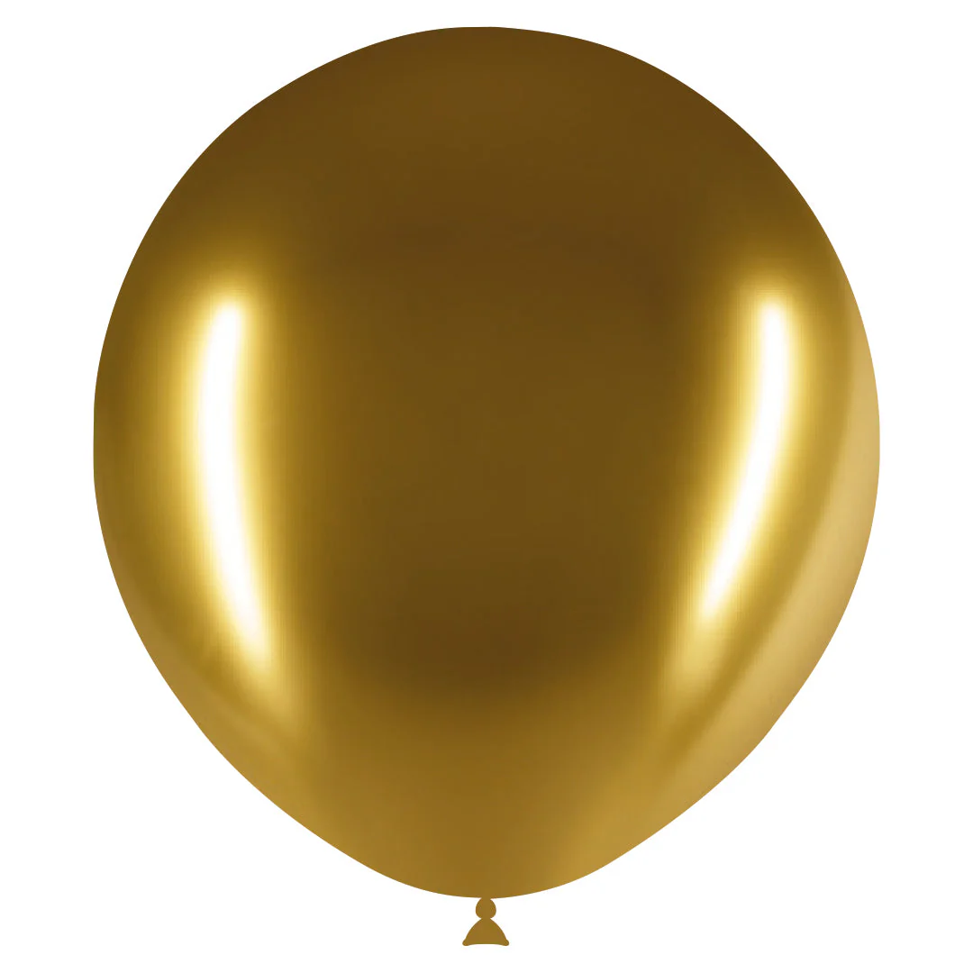 18" Balloonia Latex Balloons Professional Line Brilliant Gold (10 Per Bag)