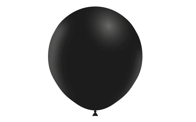 18" Balloonia Latex Balloons Professional Line Standard Black (10 Per Bag) - Image 3