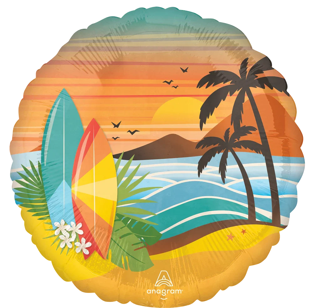 18" Beach Life Foil Balloon