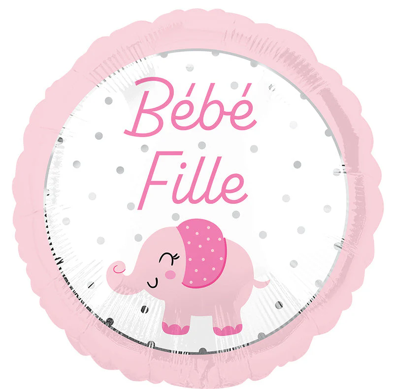 18" Bébé Fille Elephant Foil Balloon