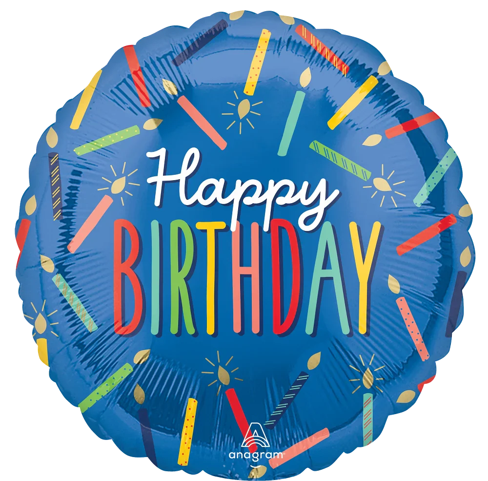 18" Birthday Candles Foil Balloon