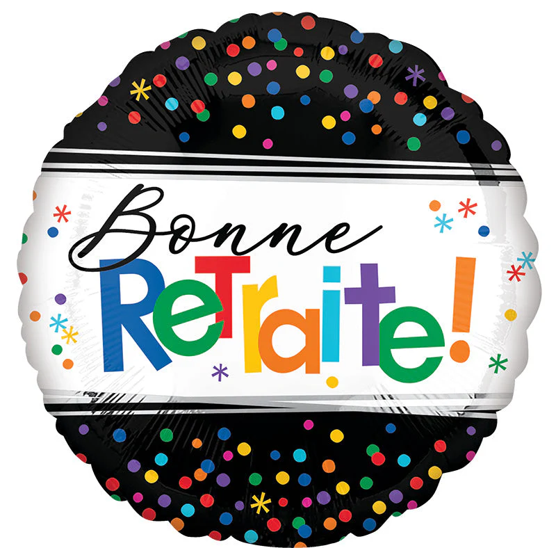 18" Bonne Retraite! Foil Balloon