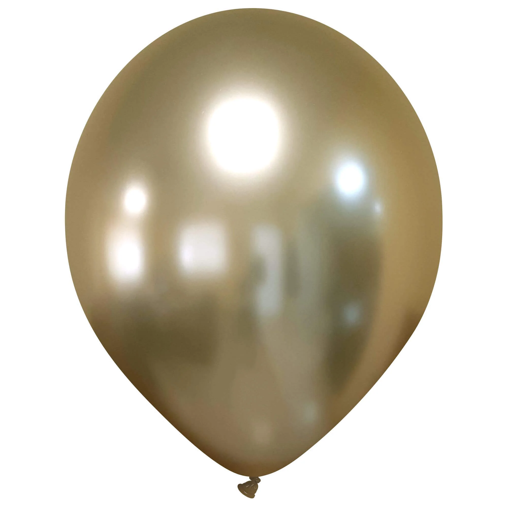 18" Cattex Brand Titanium (Chrome/Mirror) Light Gold Latex Balloons (25 Per Bag)