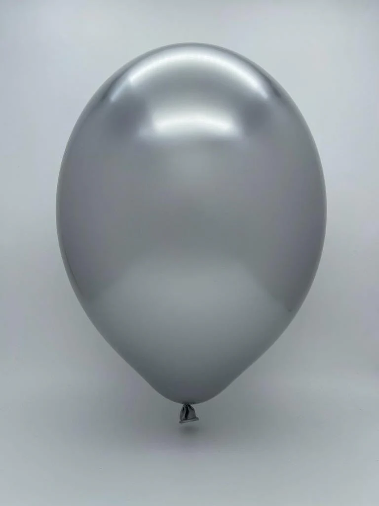 18" Cattex Brand Titanium (Chrome/Mirror) Platinum Latex Balloons (25 Per Bag) - Image 2