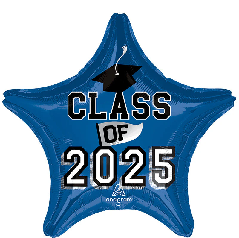 18" Class of 2025 - Blue Foil Balloon