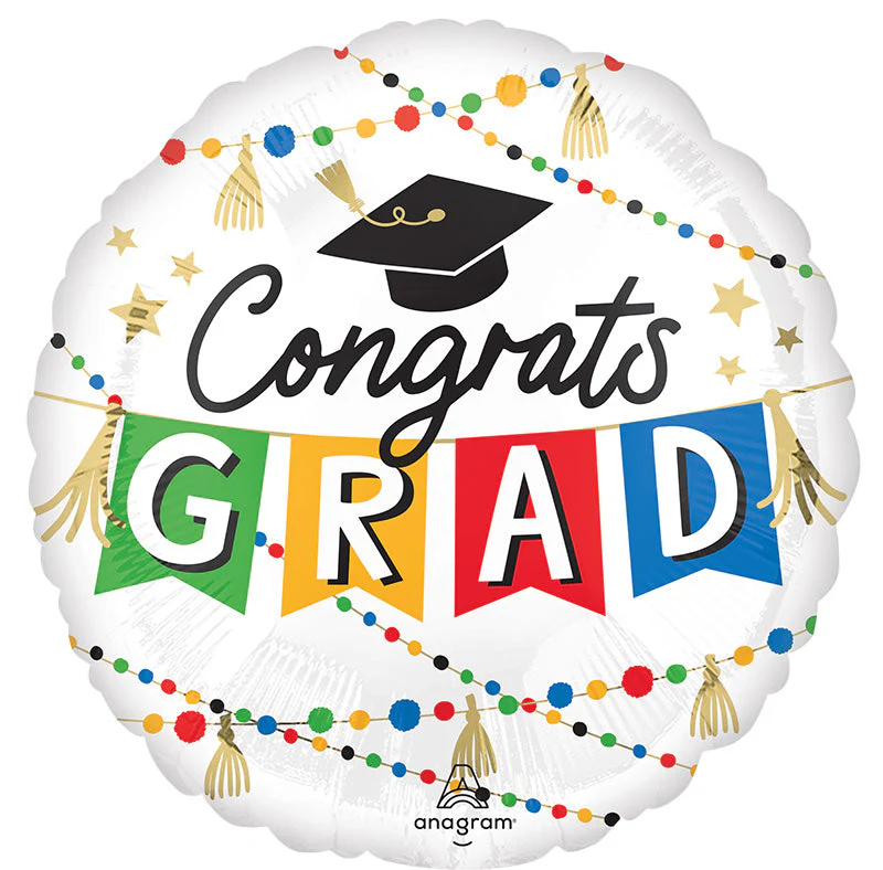 18" Congrats Grad Party Foil Balloon