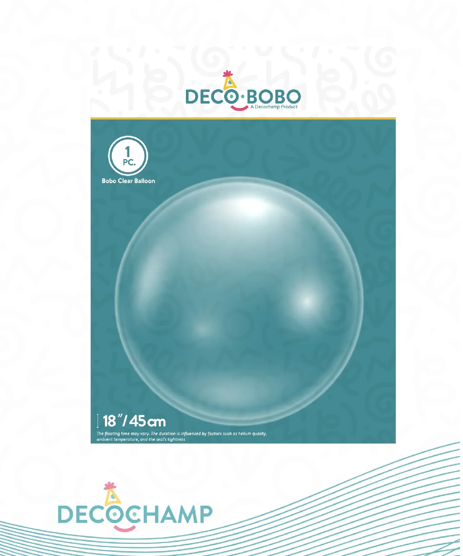 18" Decochamp Deco Bobo Balloon (Bubble)
