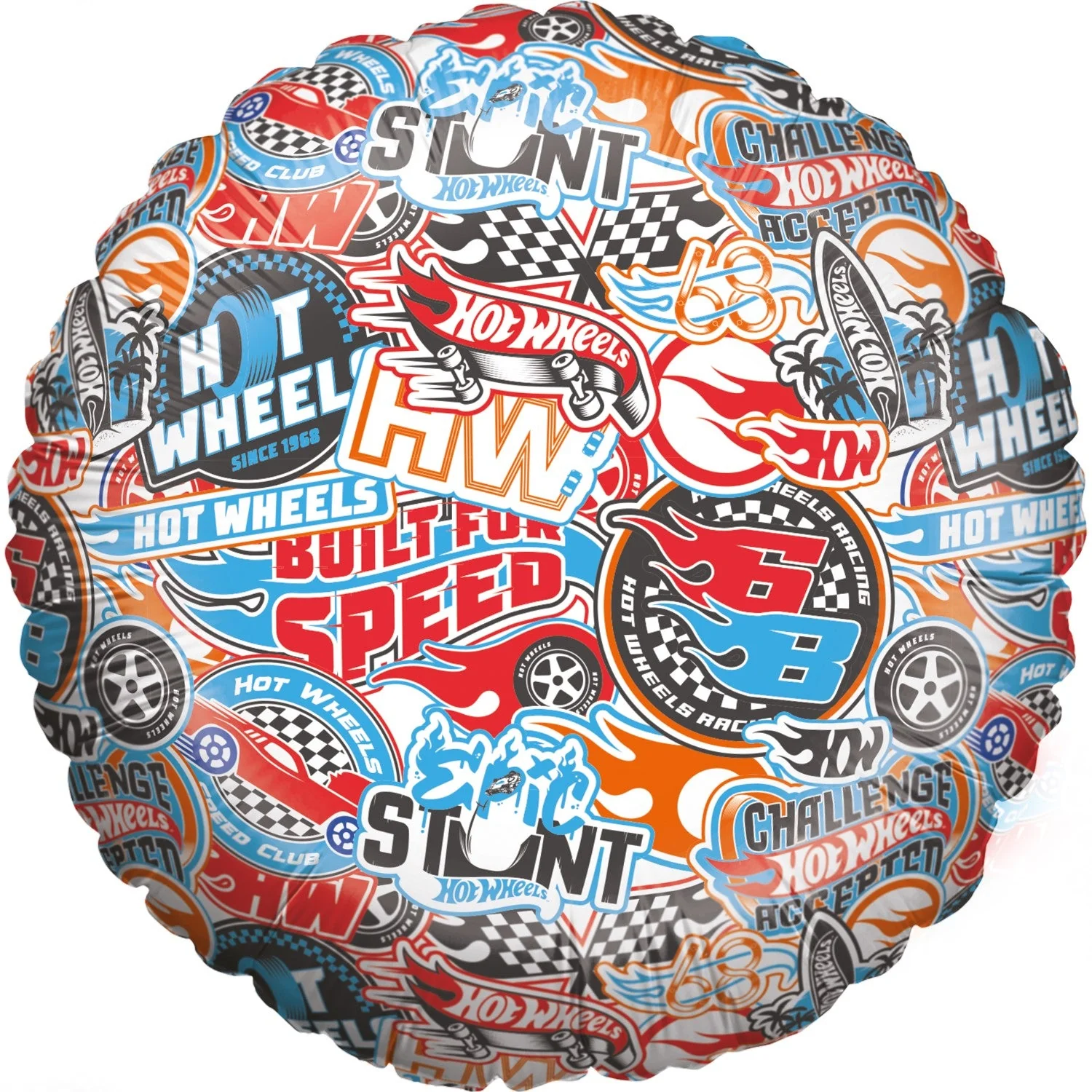 18" Foil Balloon Hot Wheels Logos