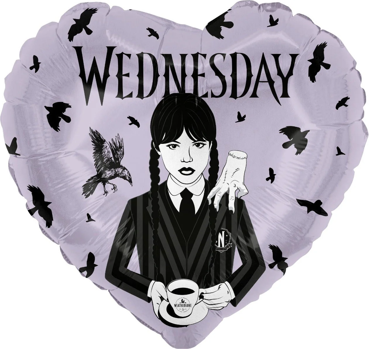 18" Foil Balloon Wednesday Darkness