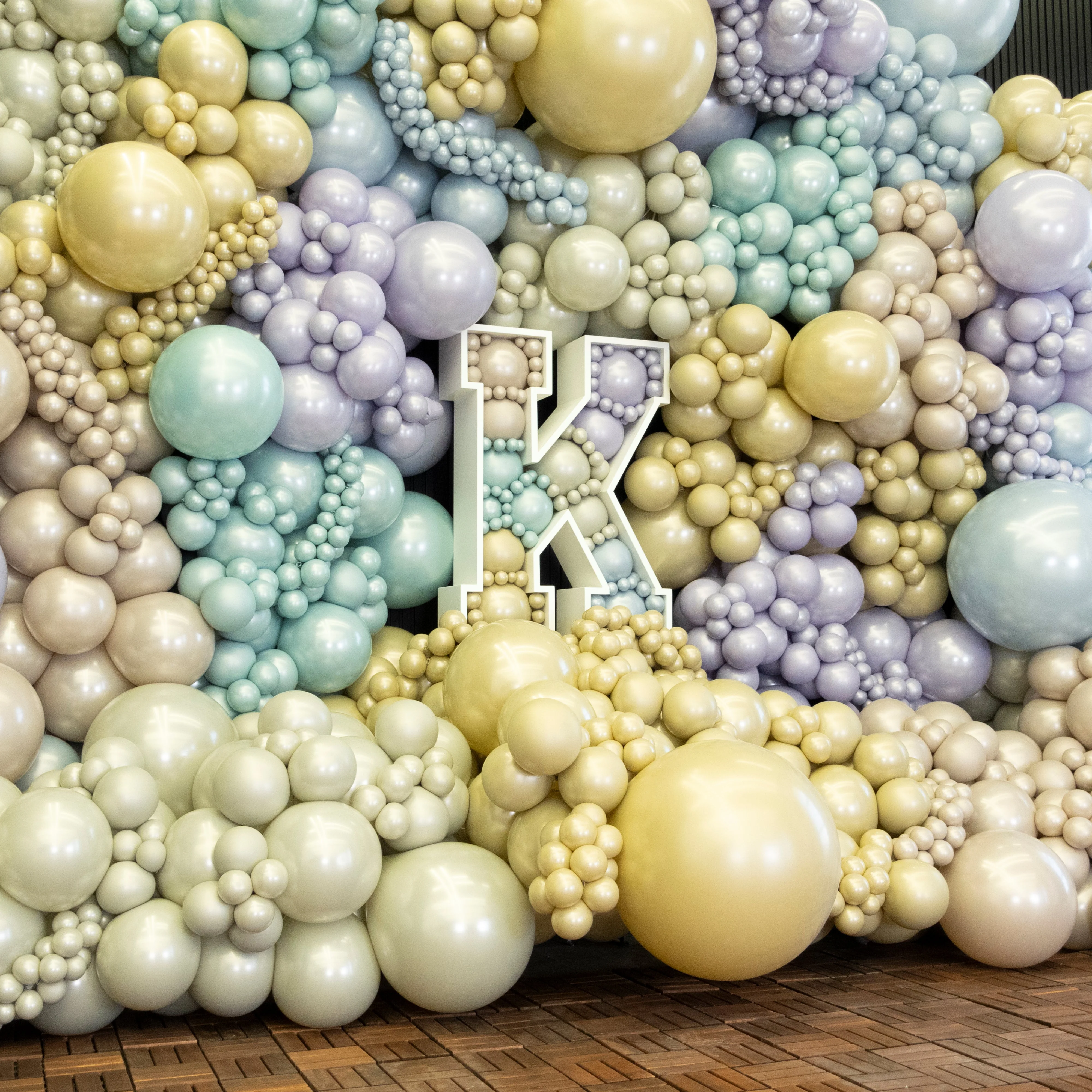 18" Kalisan Brand Latex Balloons Aura Beige Cream (25 Per Bag) - Image 24