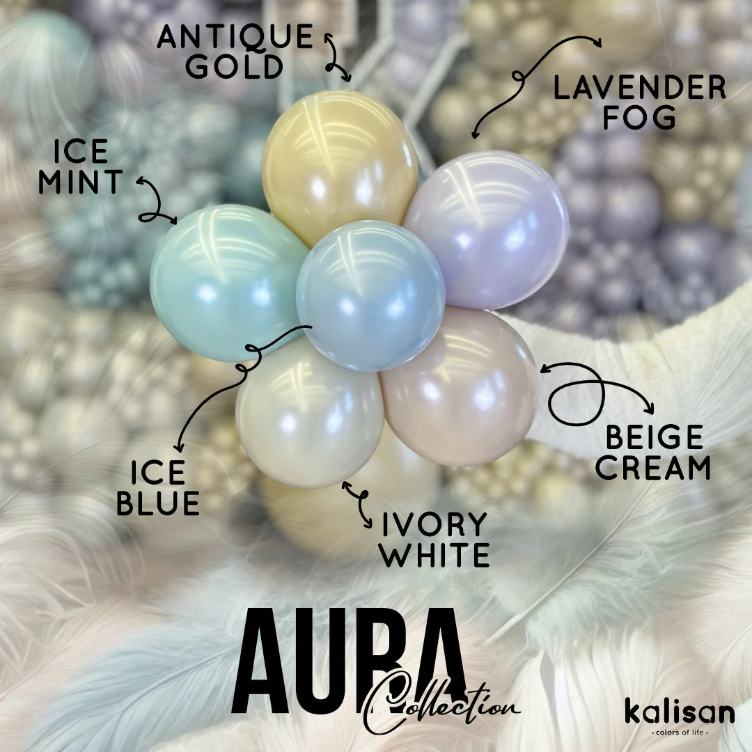 18" Kalisan Brand Latex Balloons Aura Ice Mint (25 Per Bag) - Image 9