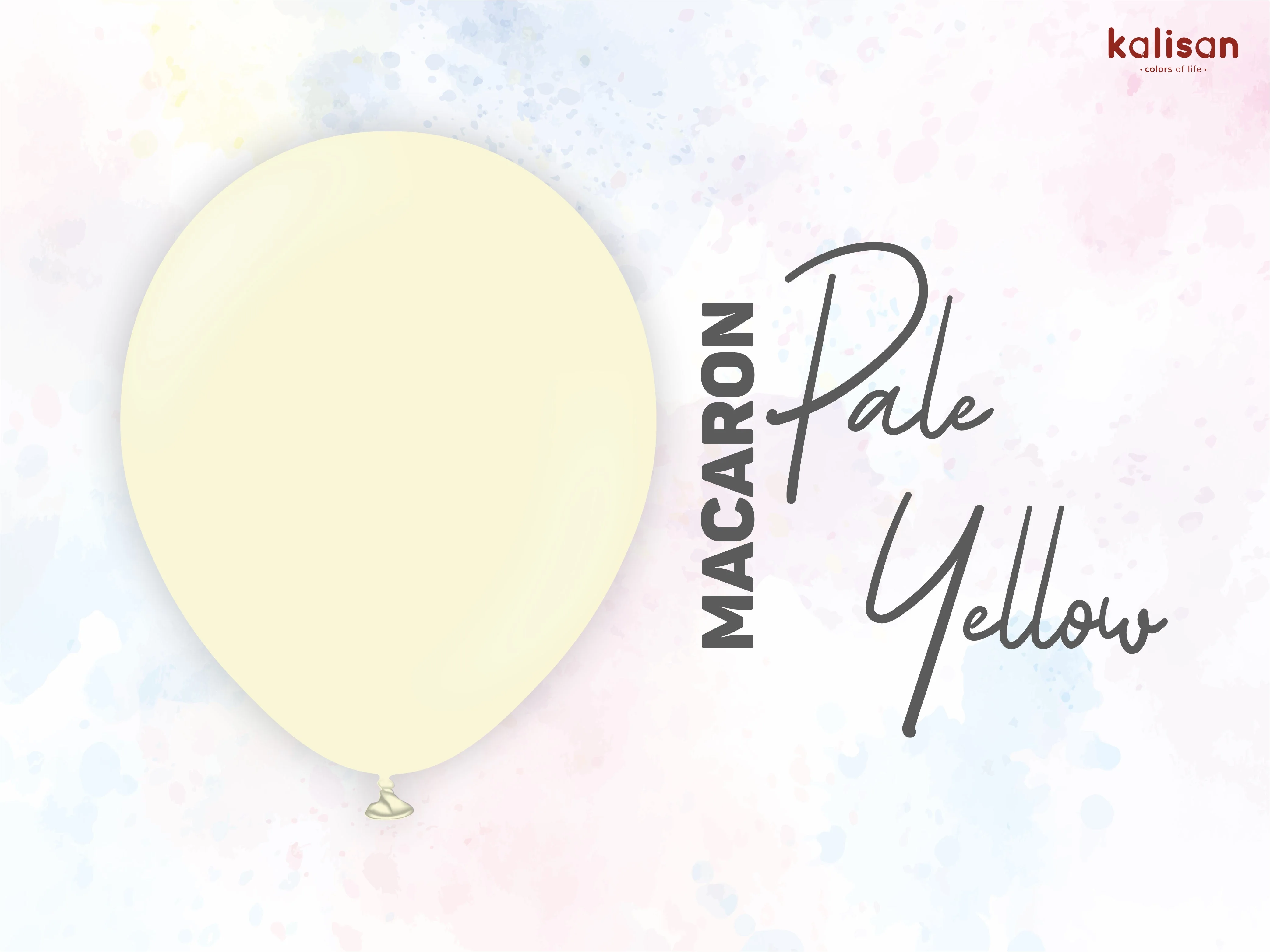 18" Kalisan Latex Balloons Standard Macaron Pale Yellow (25 Per Bag) - Image 4