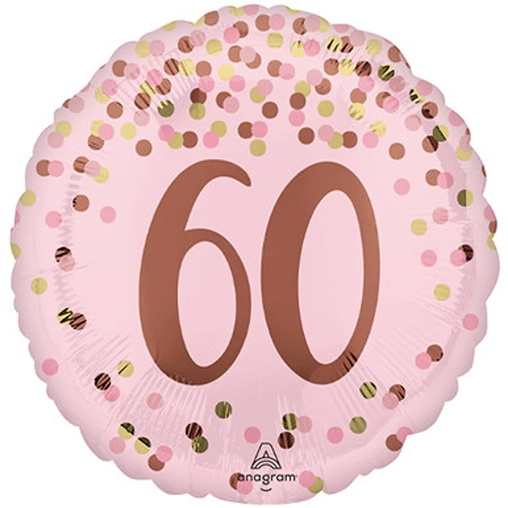 18" Pretty Pink 60th Birthday Foil Balloon