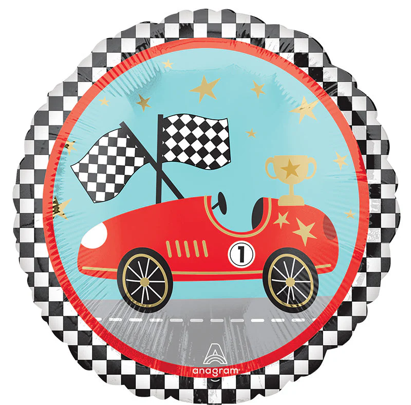 18" Race Cars Foil Balloon - Image 2