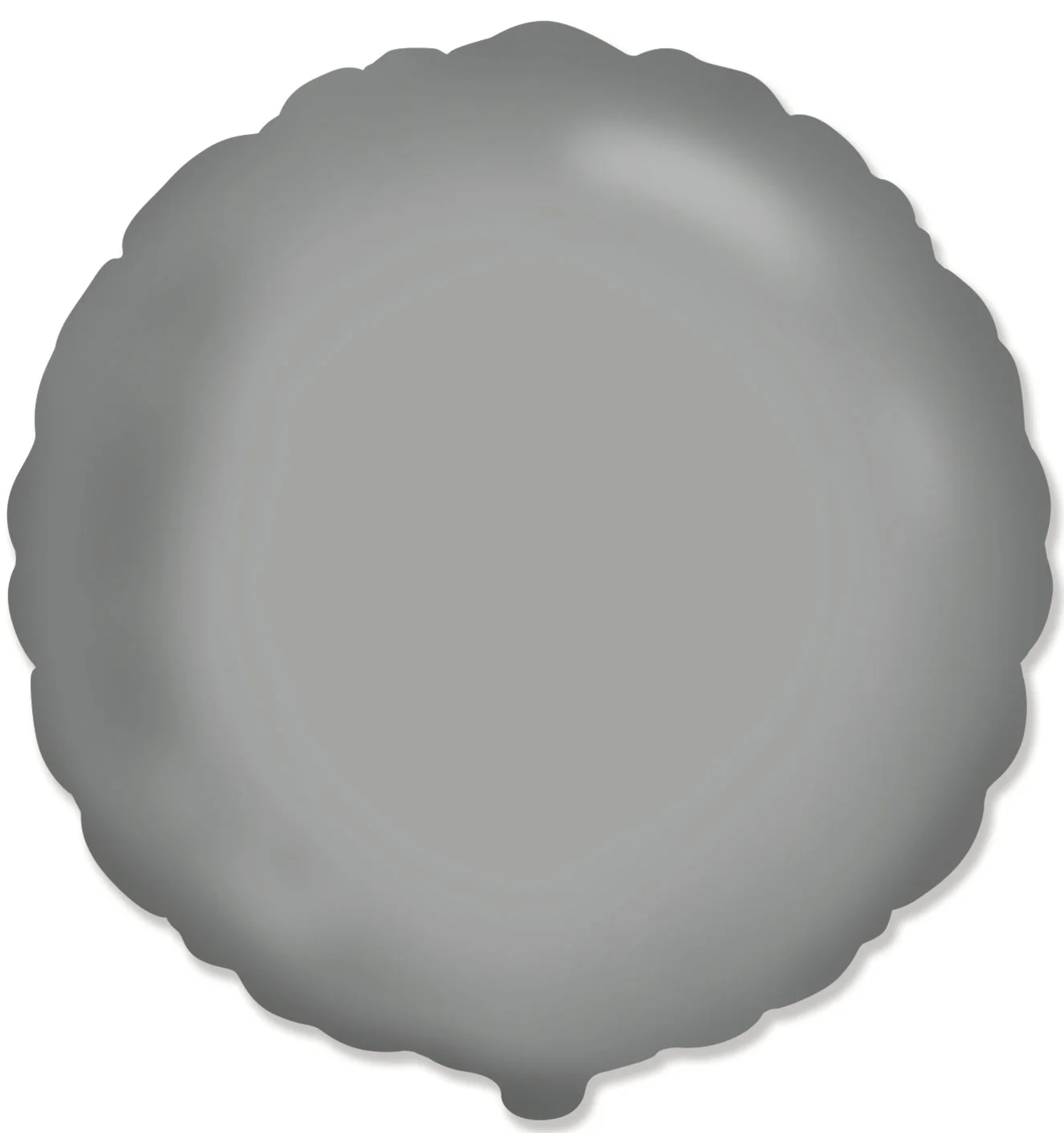 18" Round/Circle Matte Moonlight Silver Solid Color Foil Balloon Brand Flexmetal