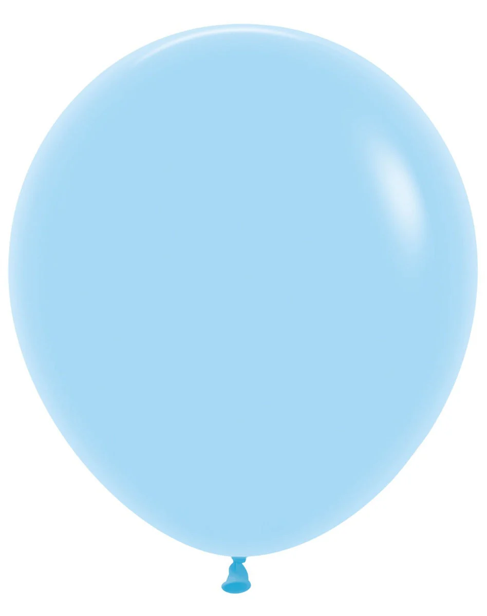 18" Sempertex/Betallatex Latex Balloons (25 Per Bag) Pastel Matte Blue