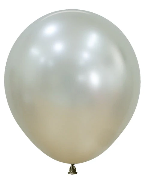 18" Sempertex/Betallatex Latex Balloons (25 Per Bag) Silk Cream Pearl