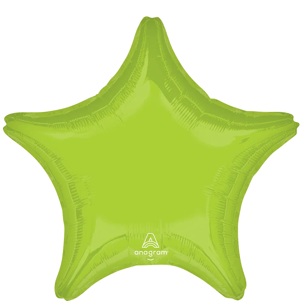 18" Vibrant Star Green Foil Balloon
