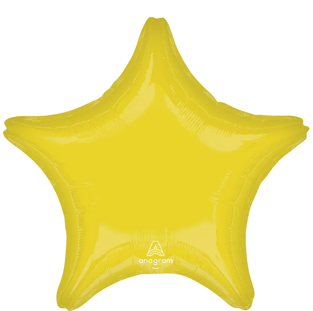 18" Vibrant Star Yellow Foil Balloon