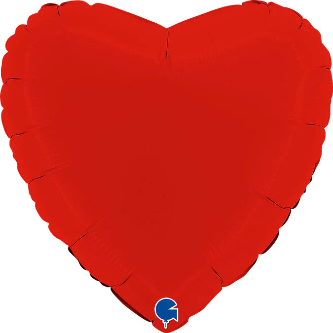 18" Heart Matte Red Foil Balloon