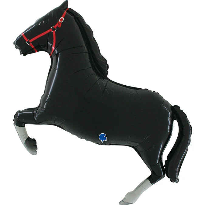 42" Horse Black Foil Balloon