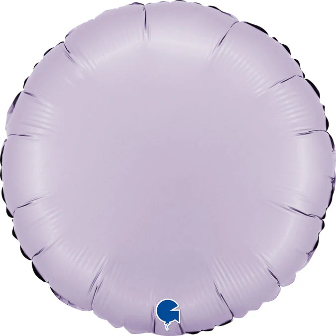 18" Round Satin Lilac Foil Balloon