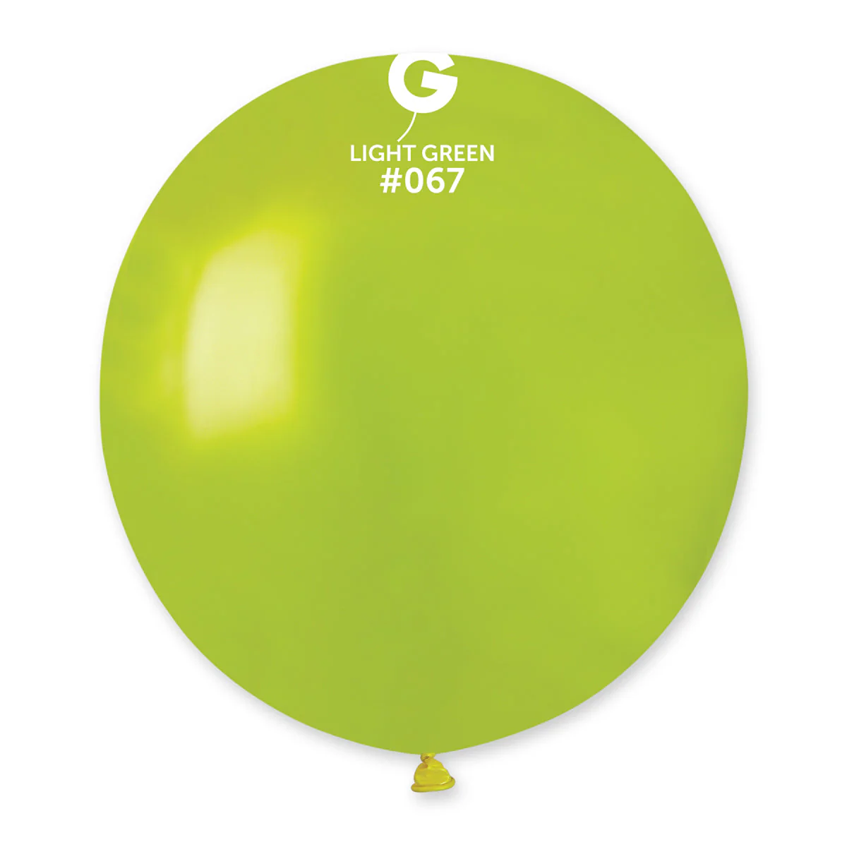 19" Gemar Latex Balloons (Bag of 25) Metallic Light Green