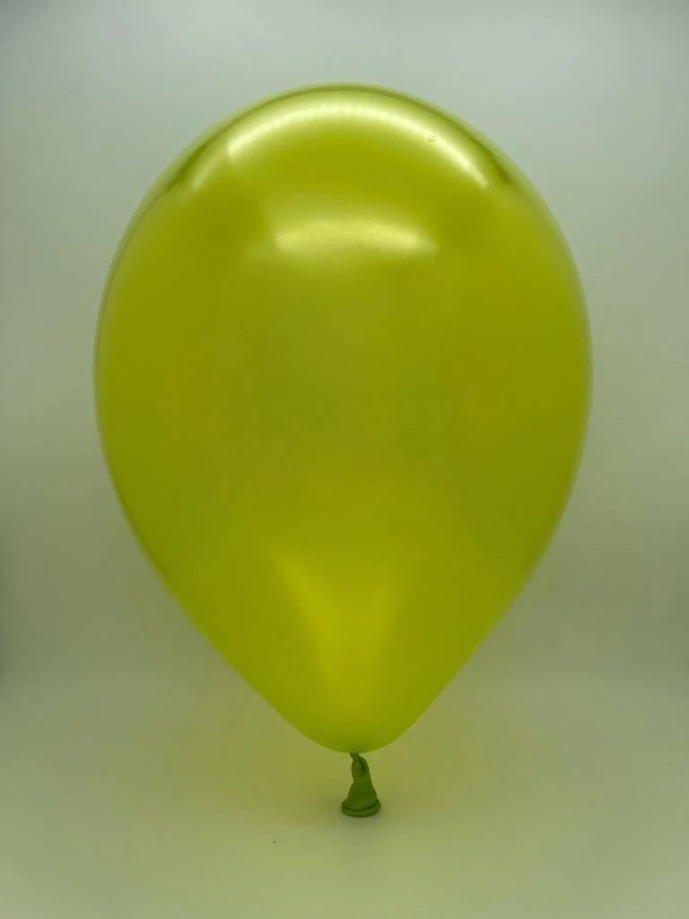19" Gemar Latex Balloons (Bag of 25) Metallic Light Green - Image 2