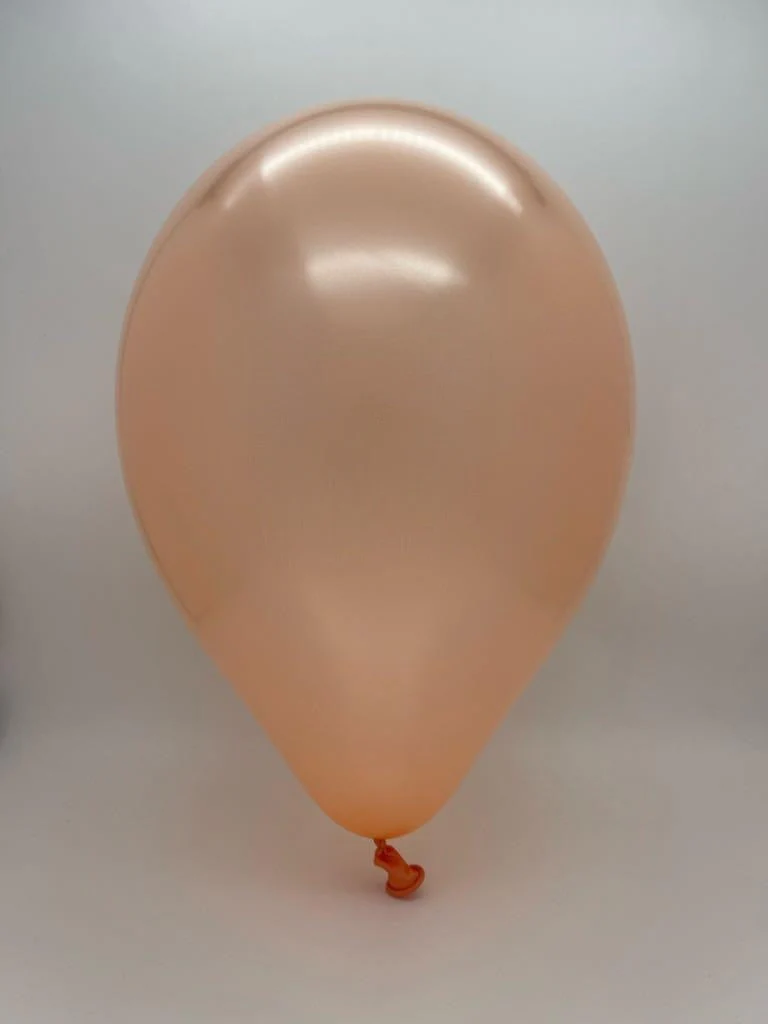 19" Gemar Latex Balloons (Bag of 25) Metallic Peach - Image 2