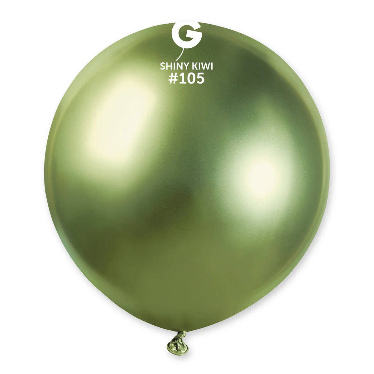 19" Gemar Latex Balloons (Bag of 25) Standard Shiny Kiwi Green