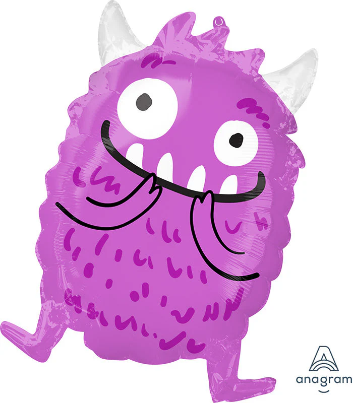 19" Happy Little Monster Foil Balloon