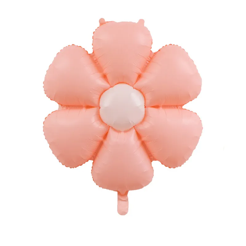 19" Airfill Macaron Color Pink Daisy Flower Balloon