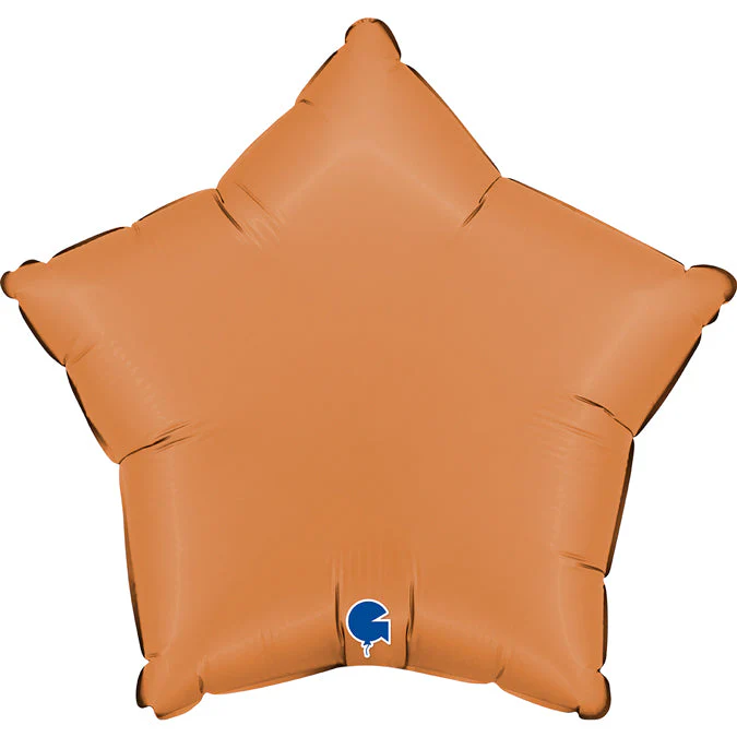 18" Star Satin Caramel Foil Balloon