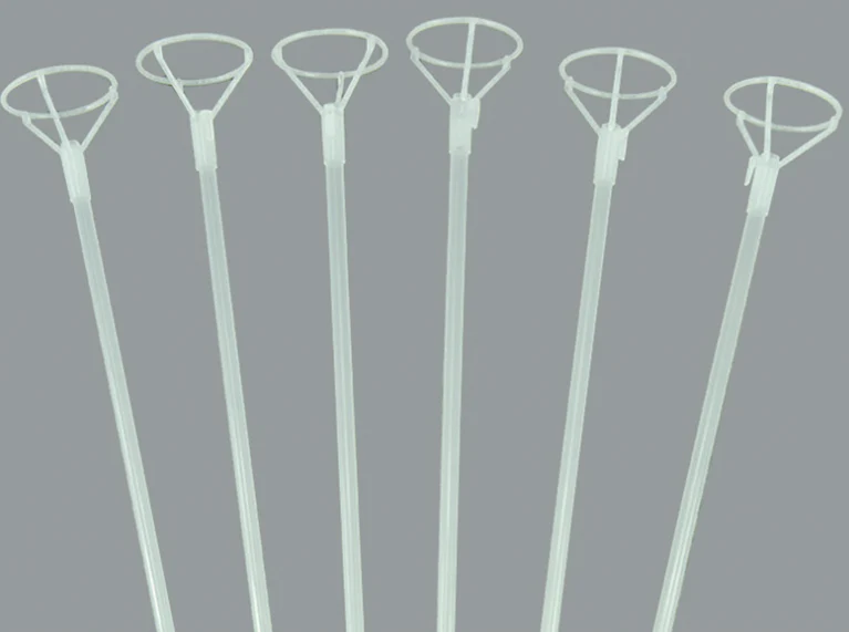 2.3 ft Bobo Balloon Clear Sticks and Cups (50 Per Pack)