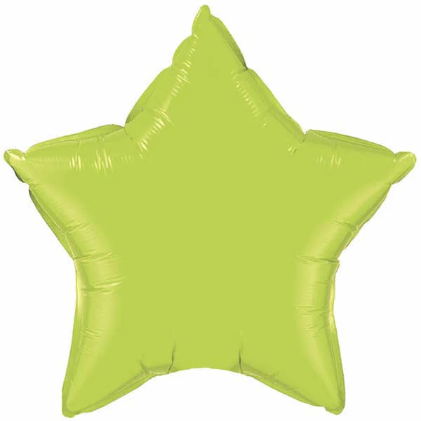 20" Lime Green Solid Color Star Balloon