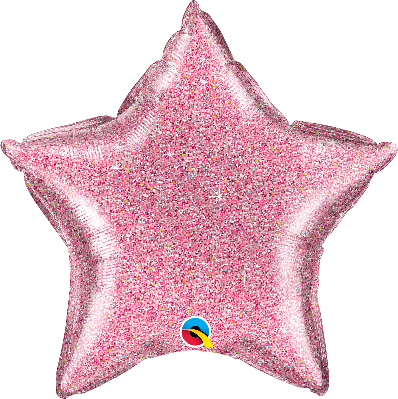 20" Star Glittergraphic Pink Foil Balloon