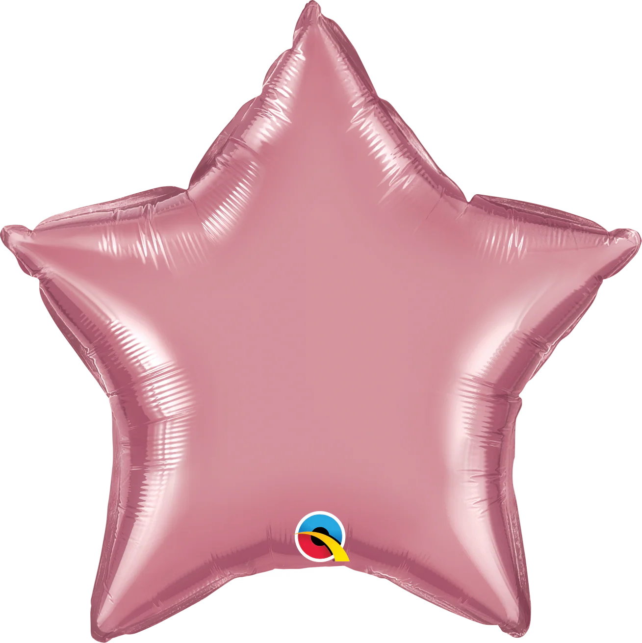 20" Star Qualatex Chrome Mauve Foil Balloon