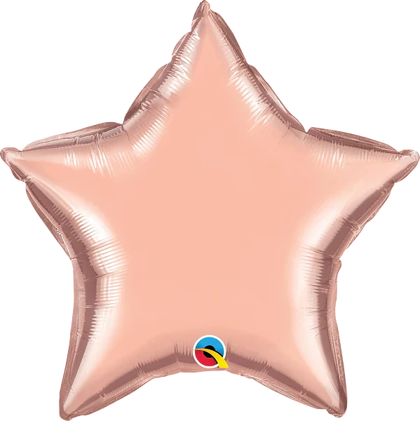 20" Rose Gold Solid Color Star Balloon