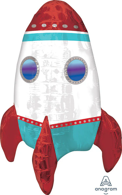 21" Airfill Only Rocket Ship Inflatable Foil Balloon