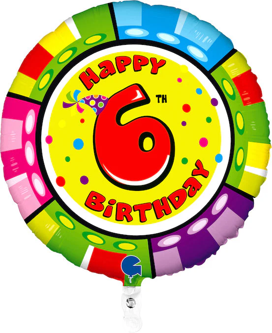21" Animaloons Happy Birthday 6th Caterpillar Foil Balloon
