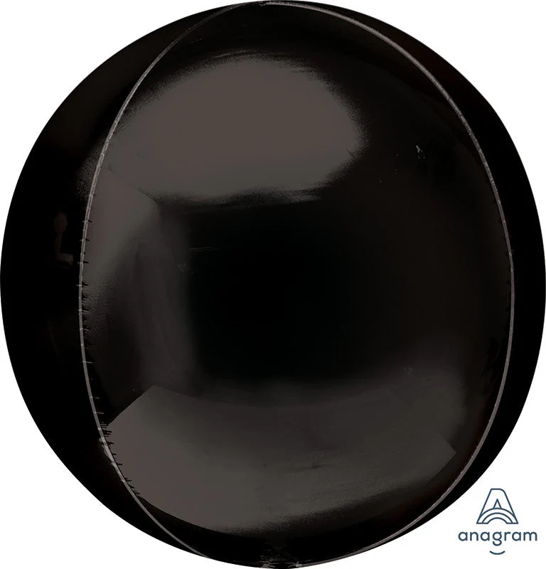 21" (May Inflate Larger) Jumbo Black Orbz Foil Balloon
