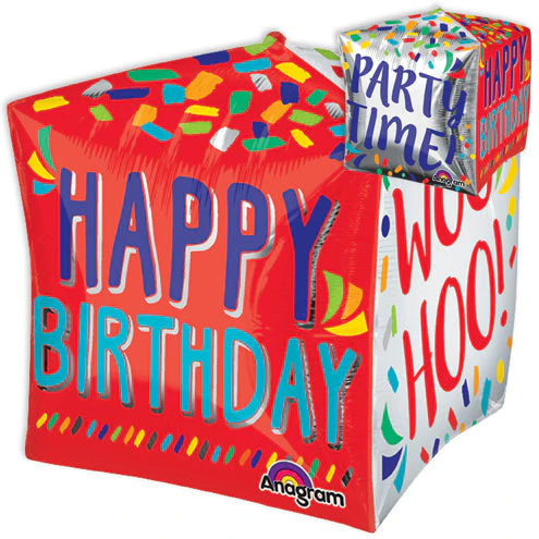 21" Jumbo Happy Words Happy Birthday Balloon Packaged